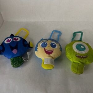 2020 Mcdonalds Disney Pixar Happy Meal Plush Clip Toy Set Dori, Joy, Mike